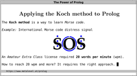Applying the Koch method to Prolog